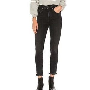 We The Free Women Free People Black Ankle Cropped Jeans Size 29